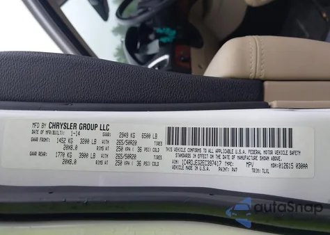 2014 Dodge Durango Citadel из США, поврежденный, VIN 1C4RDJEG2EC397417